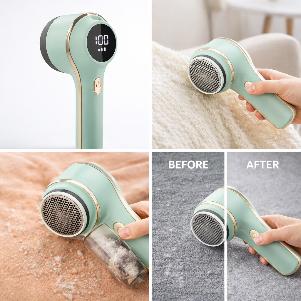 LintLux™ Digital Fabric Shaver | Rechargeable Lint & Fuzz Remover